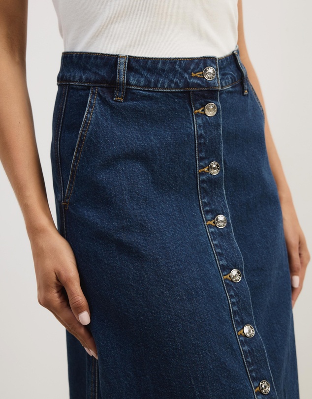 Atmos&Here - Aston Denim Midi Skirt