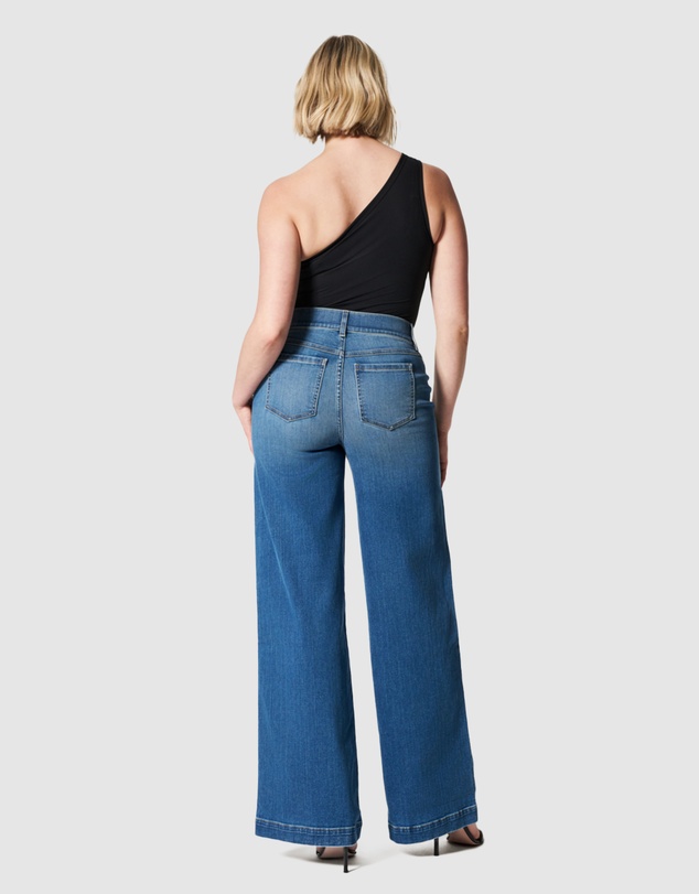 Spanx - DENIM-Seamed Front Wide Leg - Vtg In