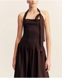 Shona Joy - Aliah Halter Tie Midi Dress