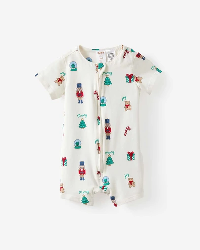 Cotton On Kids - Growie Short Sleeve Zip Romper
