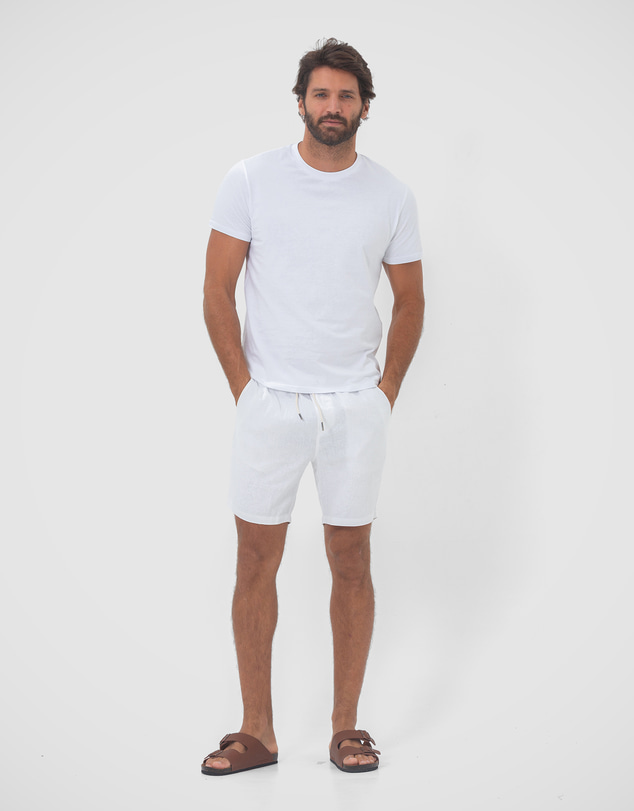 Coast Clothing - Linen Shorts- White