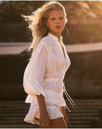 BOTEH - Serenia Smock Blouse With Waist Tie