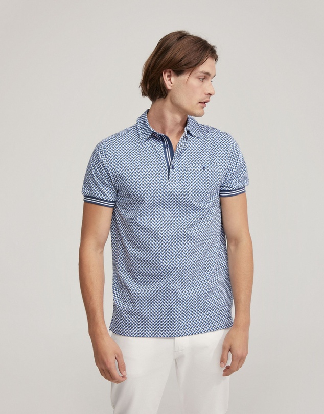 Oxford - Milo Cotton Jersey Printed Polo