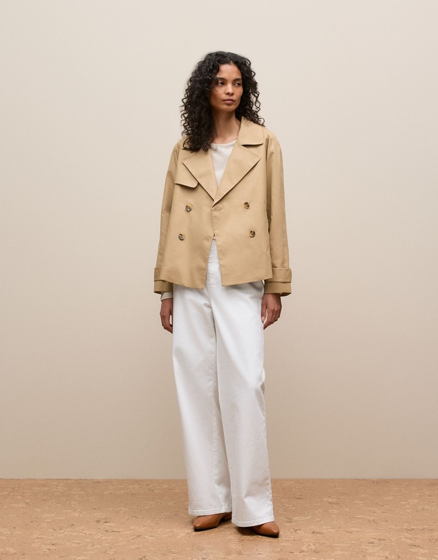 Trenery - Ottoman Marle Long Sleeve T-shirt in Oatmeal