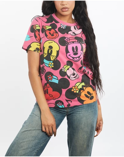 Vintage by The Real Deal - Pre Loved - Vintage Disney Minnie Mouse 'Tokyo Resort' All Over Print Tee