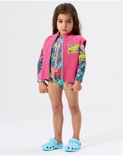 Goldie + Ace - Paradise LS Frill Swimsuit - Babies-Kids