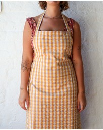 Mosey Me - Mango Seersucker Apron