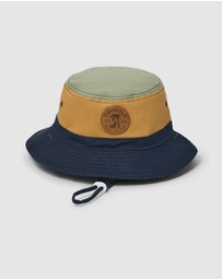 Crywolf - REVERSIBLE BUCKET HAT Indigo Colourblock