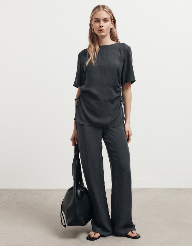 Witchery - Ruched Woven T-shirt