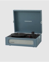 Crosley - Crosley Voyager Bluetooth Portable Turntable - Washed Blue