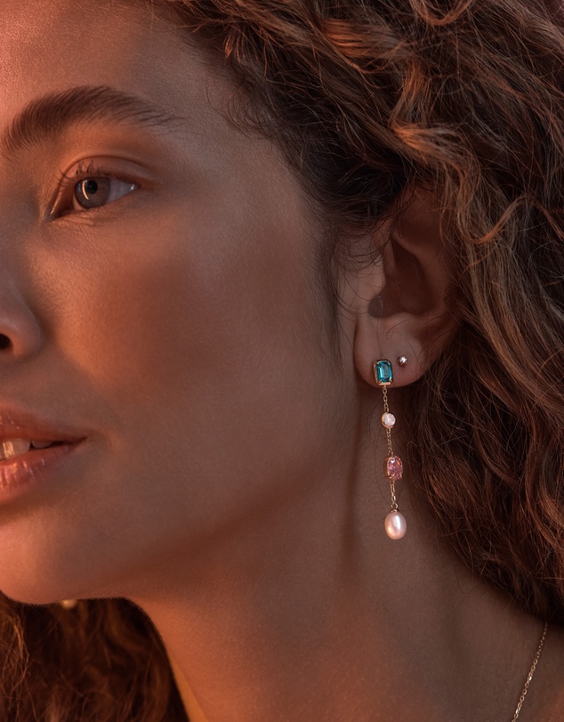 By Charlotte - You Are Infinite Drop Chain Earrings