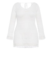 City Chic - Andros Crochet Knit Kaftan