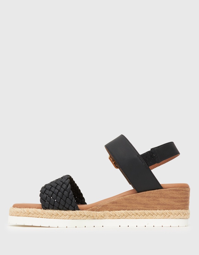 Zeroe - Wider Fit Kenzie Vegan Low Wedge Sandals