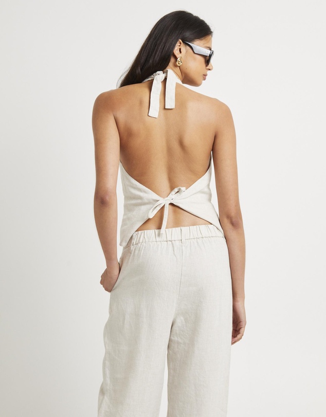 Subtitled - Naomi Linen Halter Vest
