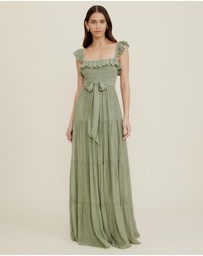 The Fated - Luca Flutter Sleeve Maxi Dress