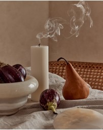 Black Blaze - Wide Column Pillar Candle
