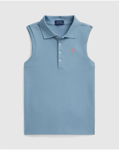 Polo Ralph Lauren - Stretch Mesh Sleeveless Polo Shirt - Teens