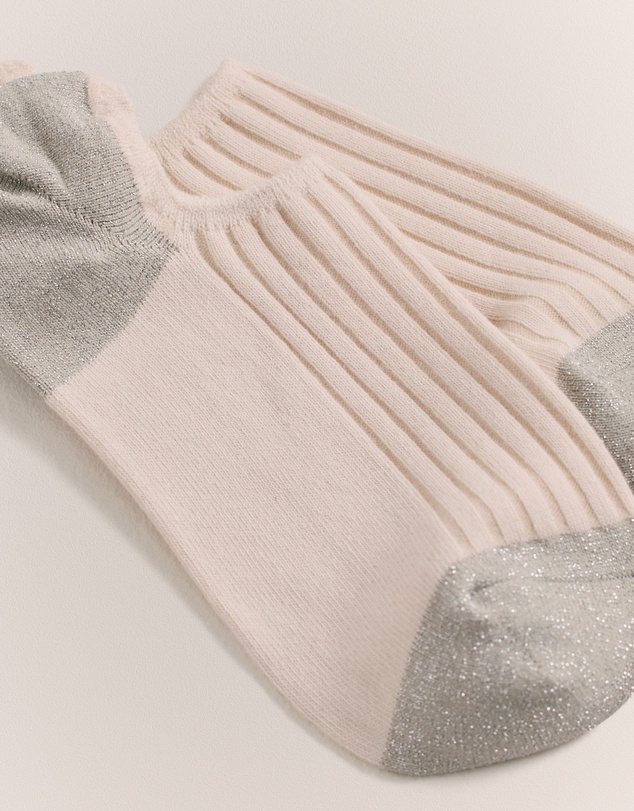 Trenery - Low Cut Rib Sock in Birch