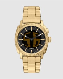 Fossil - Machine Gold Tone Analogue-Digital Watch