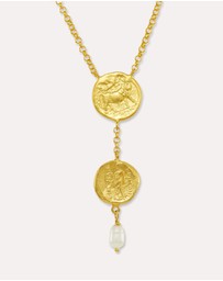 Ottoman Hands - Odella Gold and Pearl Pendant Necklace
