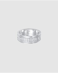 Kuzzoi - ICONIC EXCLUSIVE - Ring Band Roman Numbers in 925 Sterling Silver