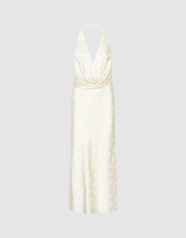 ROTATE - Satin Halterneck Dress