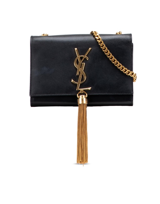 Saint Laurent - Pre-Loved Small Leather Monogram Kate Tassel Crossbody