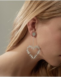 Karen Walker - Electric Heart Drop Earrings