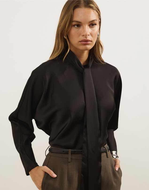 Atmos&Here - Caliah Satin Scarf Top