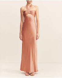 Shona Joy - La Lune Ruched Halter Maxi Dress