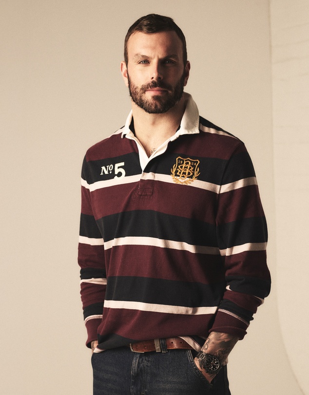Superdry - Double Emblem Stripe Rugby