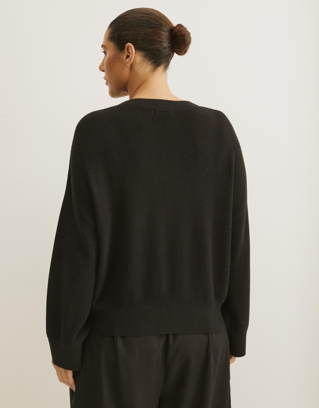 Atmos&Here Curvy - Organic Cotton Relaxed Crew Knit