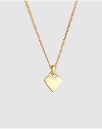 Elli Jewelry - Necklace Heart Pendant Cute with Enamel Red in 925 Sterling Silver Gold Plated
