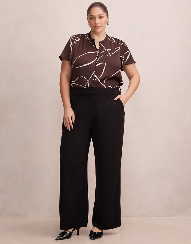 Forever New Curve - Brodie Curve Flutter Blouse