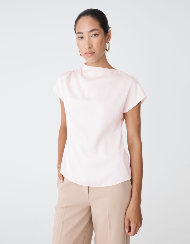 Forcast - Zafina Pleated Draped Top