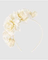 Max Alexander - Large Cream Flower Headband Fascinator