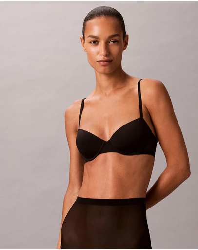 Calvin Klein - Minimalist Mesh Uplift Demi Padded Underwire Bra