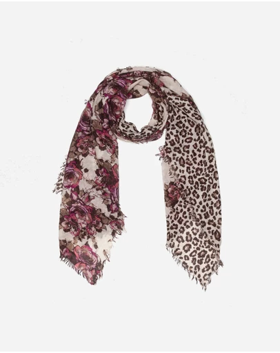 Ozwear Connection Uggs - 100% Australian Wool Print Scarf Red and Leopard