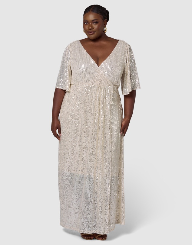 Pink Dusk by Curve Project - Lure Sequin Maxi Dress