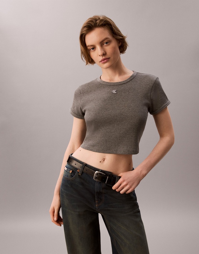Calvin Klein Jeans - Monogram Slim Waffle Baby Tee