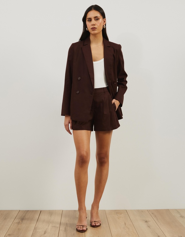 Atmos&Here - Elsa Tailored Linen Blend Shorts