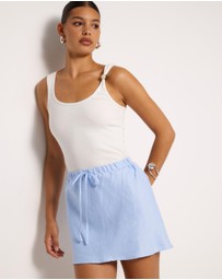 AERE - Drawcord Mini Skirt