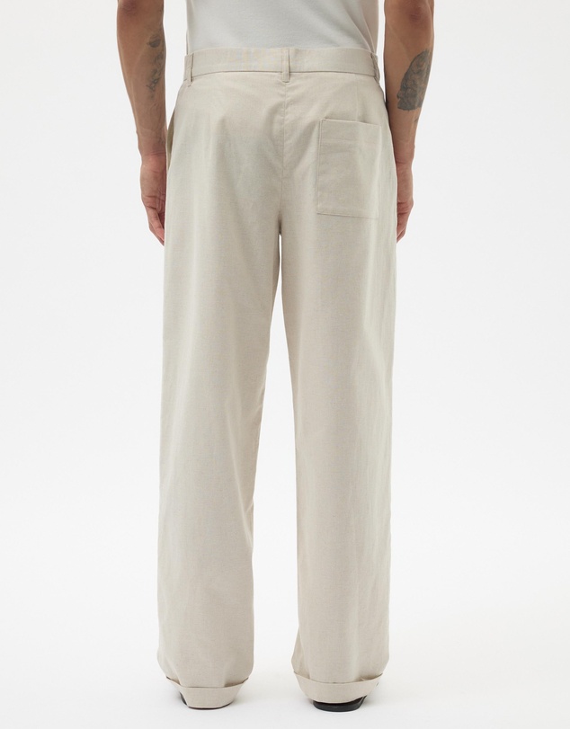 AERE - Straight Leg Linen Blend Pants