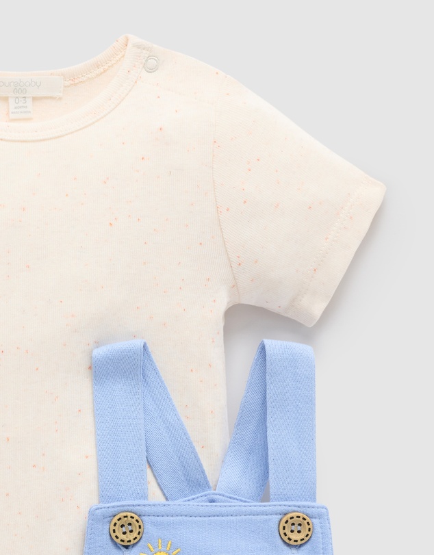 Purebaby - Broderie Overall Set -Kids-Babies