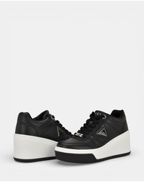 GUESS - Rozinn Lace-Up Platform Wedge Sneakers