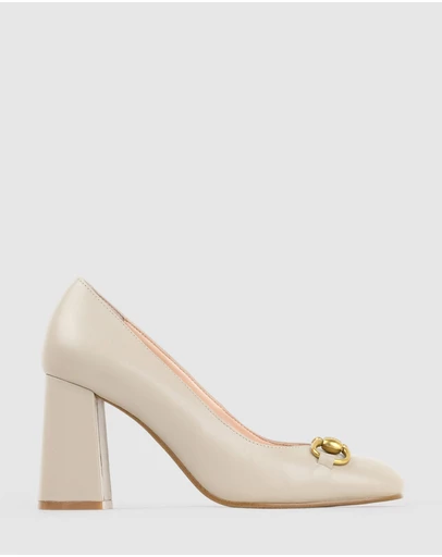 Edward Meller - BAILEY85 Block Heel Pump with Trim