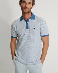 Oxford - Mack Striped Organic Cotton Polo