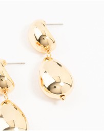 Lovisa - Gold Plated Double Bubble Drop Earrings