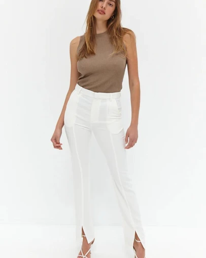 Style Addict - Front Split Trouser Pants
