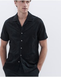 UNISON - Leaf Embroidered Regular Fit Shirt